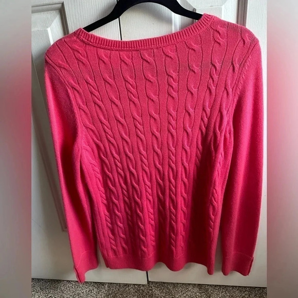 Talbots cable knit women’s sweater crew neck size M - Picture 4 of 8